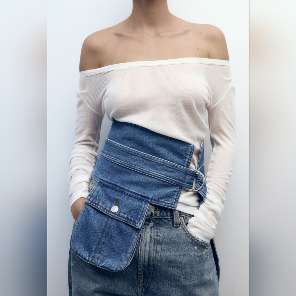 ZARA Denim Sash Belt